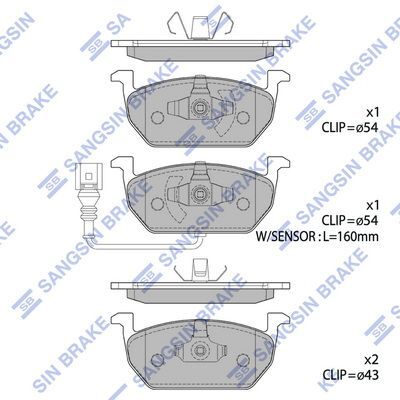 HiQ Front Brake Pads Set SP1736