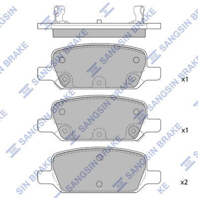 HiQ Rear Brake Pads Set SP2825