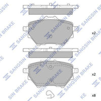 HiQ Rear Brake Pads Set SP2467