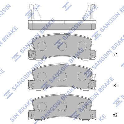 HiQ Rear Brake Pads Set SP1208