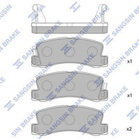 HiQ Rear Brake Pads Set SP1208