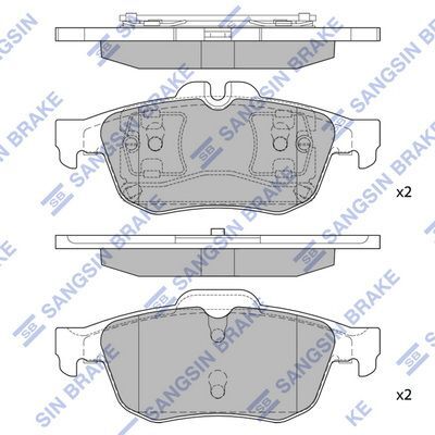 HiQ Rear Brake Pads Set SP1396