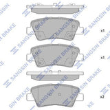 HiQ Rear Brake Pads Set SP1407