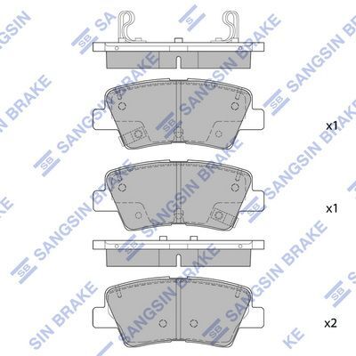 HiQ Rear Brake Pads Set SP1846