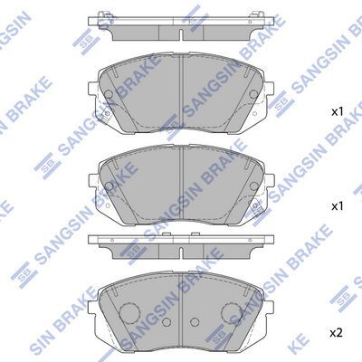 HiQ Front Brake Pads Set SP1848
