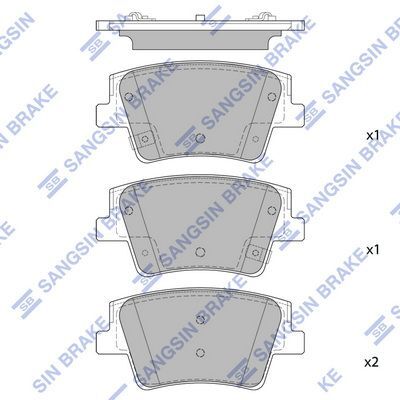 HiQ Rear Brake Pads Set SP1914