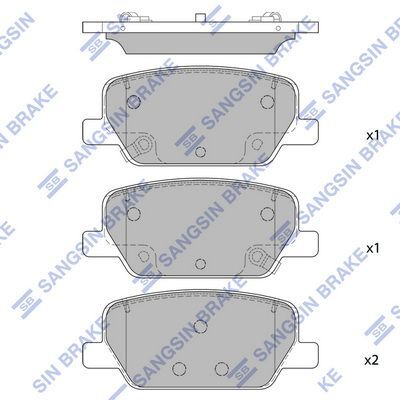 HiQ Rear Brake Pads Set SP1915