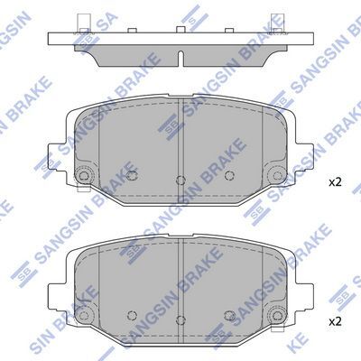 HiQ Rear Brake Pads Set SP1950