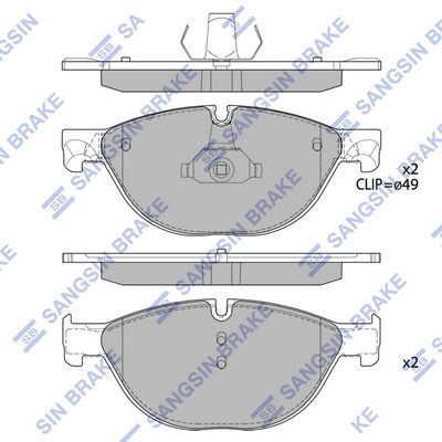 HiQ Front Brake Pads Set SP2212