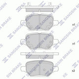 HiQ Rear Brake Pads Set SP4311