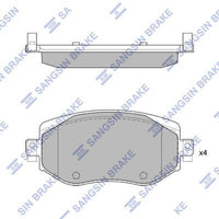 HiQ Front Brake Pads Set SP4329