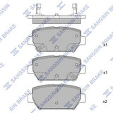 HiQ Rear Brake Pads Set SP4394