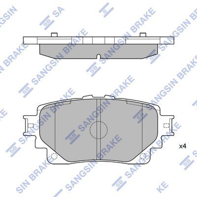 HiQ Rear Brake Pads Set SP4449