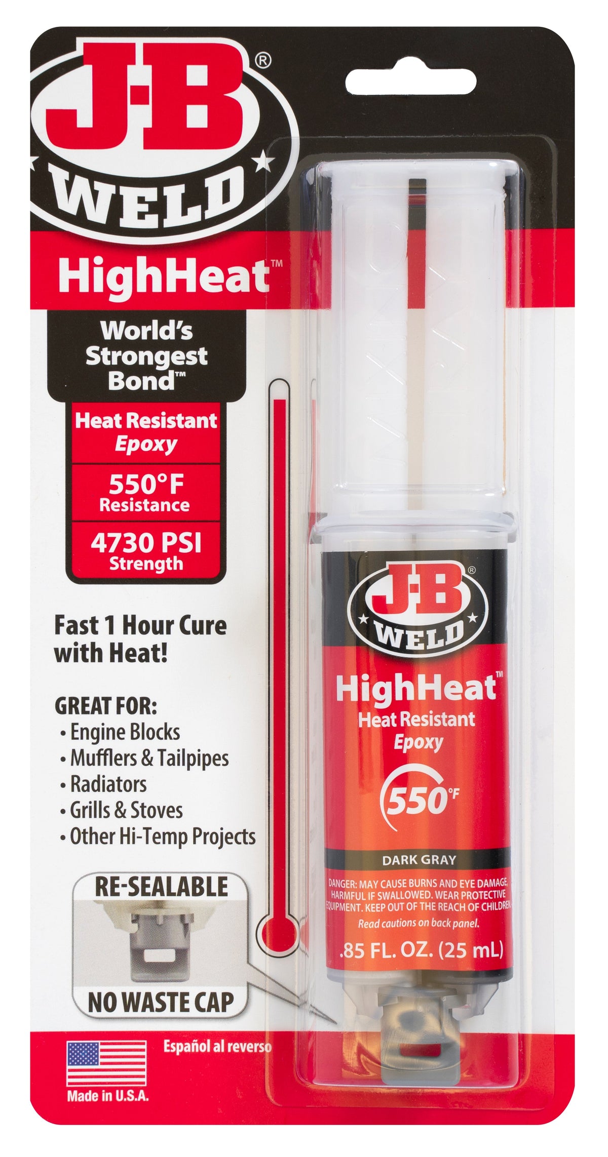 High Heat Syringe Strong, Lasting Repairs 25ml - J-B Weld