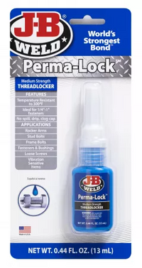 Perma-lock Blue Threadlocker Superior Lock Threaded Fasteners 3 Sizes - J-B Weld