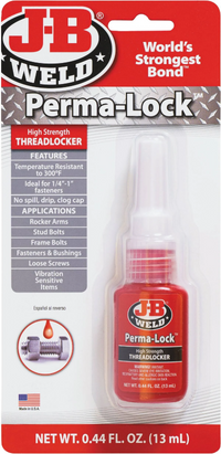 Perma-lock Red Threadlocker Superior Lock Threaded Fasteners 3 Sizes - J-B Weld